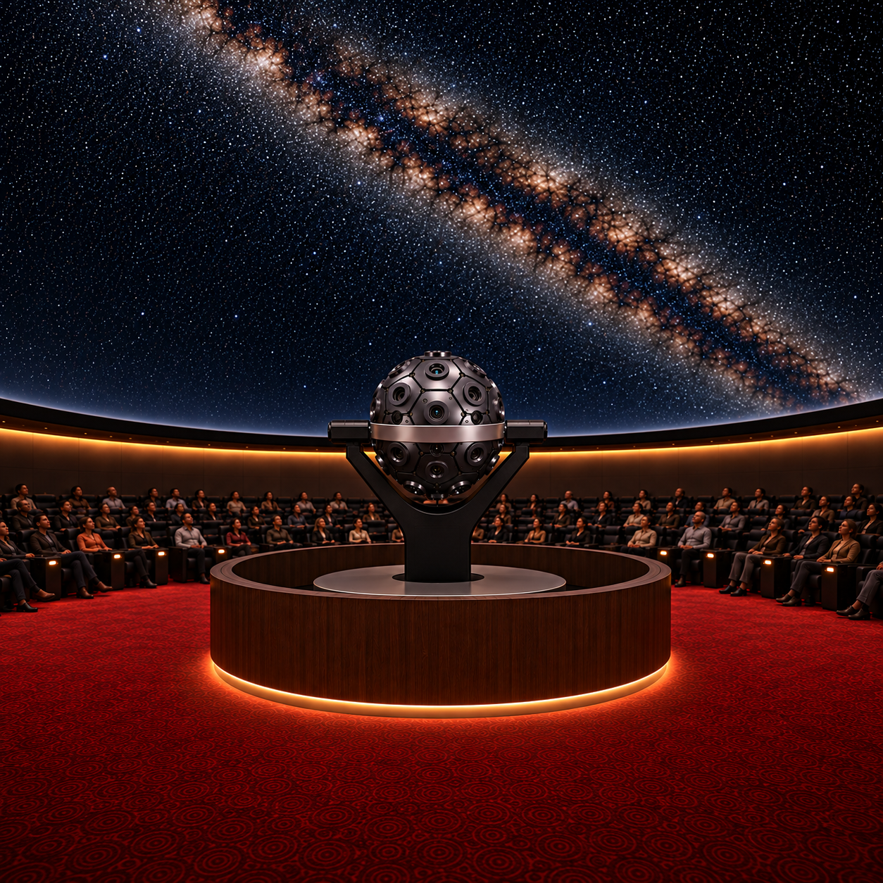 Guests beneath the Celestial sphere night sky